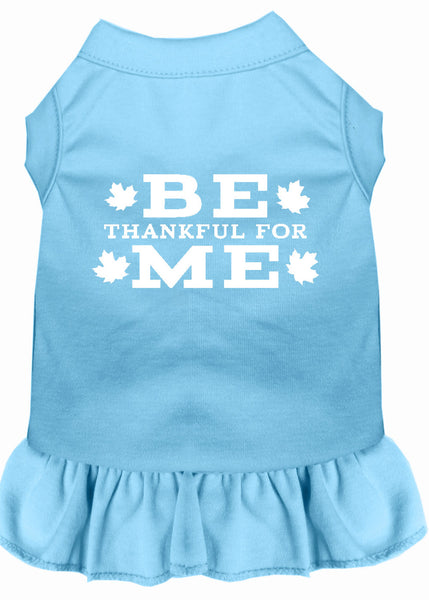 Be Thankful for Me Screen Print Dress Baby Blue XXXL (20)