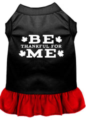 Be Thankful for Me Screen Print Dress Black with Red XXXL (20)