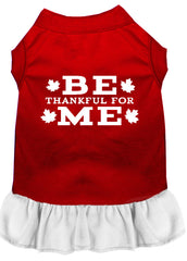 Be Thankful for Me Screen Print Dress Red with White XXXL (20)
