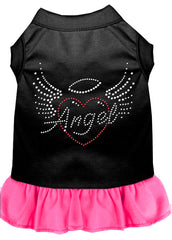 Angel Heart Rhinestone Dress Black with Bright Pink XXXL 