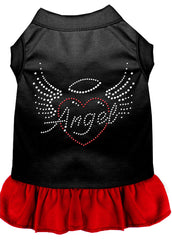 Angel Heart Rhinestone Dress Black with Red XXXL