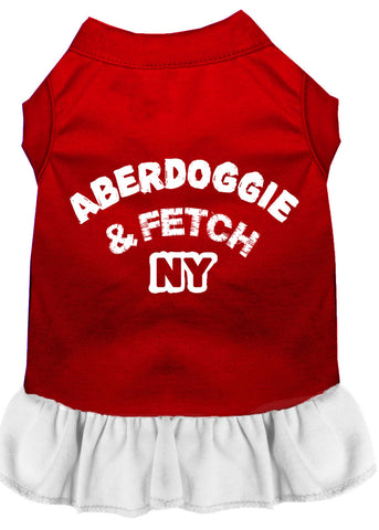Aberdoggie NY Screen Print Dress Red with White XXXL (20)