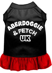 Aberdoggie UK Screen Print Dog Dress Black with Red XXXL (20)