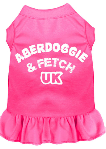 Aberdoggie UK Screen Print Dress Bright Pink XXXL (20)