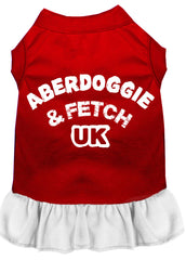 Aberdoggie UK Screen Print Dress Red with White XXXL (20)