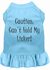 Can't Hold My Licker Screen Print Dress Baby Blue XXXL (20)