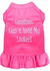 Can't Hold My Licker Screen Print Dress Bright Pink XXXL (20)