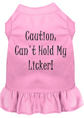 Can't Hold My Licker Screen Print Dress Light Pink XXXL (20)