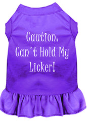 Can't Hold My Licker Screen Print Dress Purple XXXL (20)