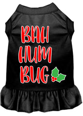 Bah Humbug Screen Print Dog Dress Black XXXL