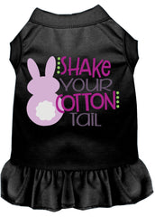 Shake Your Cotton Tail Screen Print Dog Dress Black XXXL (20)