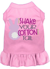 Shake Your Cotton Tail Screen Print Dog Dress Light Pink XXXL (20)