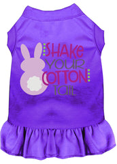 Shake Your Cotton Tail Screen Print Dog Dress Purple XXXL (20)