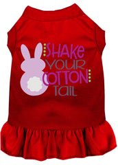 Shake Your Cotton Tail Screen Print Dog Dress Red XXXL (20)