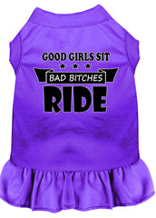 Bitches Ride Screen Print Dog Dress Purple XXXL (20)