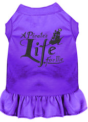 A Pirate's Life Embroidered Dog Dress Purple XXXL 