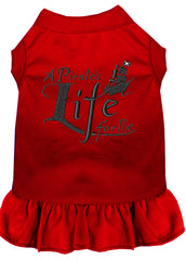 A Pirate's Life Embroidered Dog Dress Red XXXL 