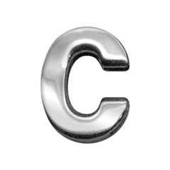 3-4" (18mm) Chrome Letter Sliding Charms A - Z