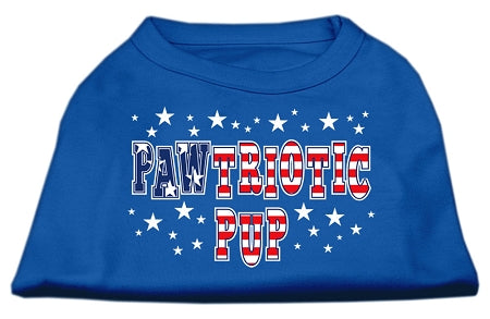 Pawtriotic Pup Screen Print Shirts Blue