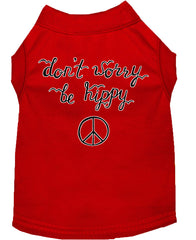 "Don't Worry Be Hippy" Screen Print Dog Shirt