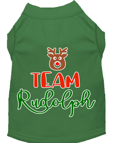 Team Rudolph Screen Print Dog Shirt