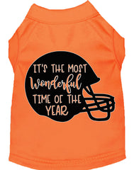 Most Wonderful Time Of The Year (football) Screen Print Dog Shirt