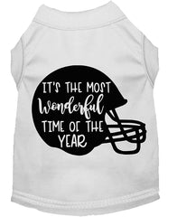 Most Wonderful Time Of The Year (football) Screen Print Dog Shirt
