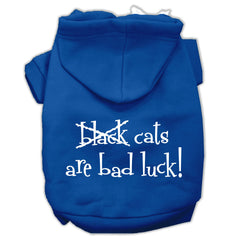 Black Cats Are Bad Luck Screen Print  Hoodie