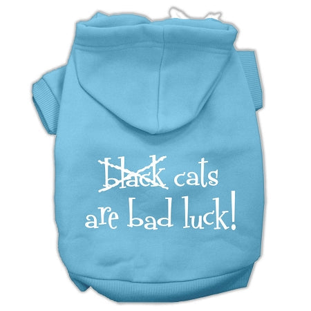 Black Cats Are Bad Luck Screen Print  Hoodie