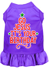 Go Jesus Screen Print Dog Dress Purple XXXL (20)