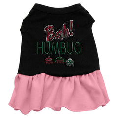 Bah Humbug Rhinestone Dress Black with Pink XXXL 