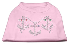 Rhinestone Anchors Shirts Light Pink XXXL