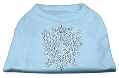 Rhinestone Fleur De Lis Shield Shirts Baby Blue XXXL(20)