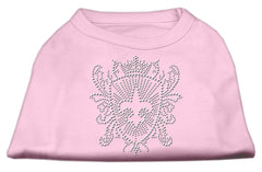 Rhinestone Fleur De Lis Shield Shirts Light Pink XXXL(20)