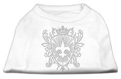 Rhinestone Fleur De Lis Shield Shirts White XXXL(20)