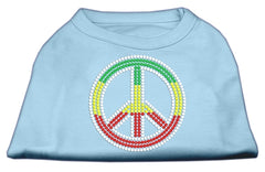 Rasta Peace Sign Shirts Baby Blue XXXL