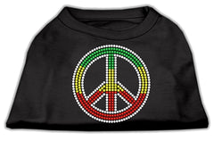 Rasta Peace Sign Shirts Black XXXL