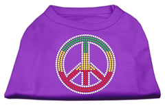 Rasta Peace Sign Shirts Purple XXXL