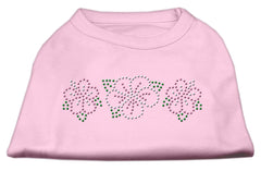 Tropical Flower Rhinestone Shirts Light Pink XXXL(20)