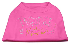 Trouble Maker Rhinestone Shirts Bright Pink XXXL(20)