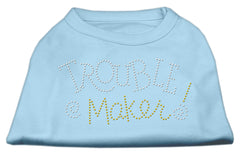 Trouble Maker Rhinestone Shirts Baby Blue XXXL(20)