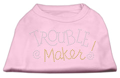 Trouble Maker Rhinestone Shirts Light Pink XXXL(20)