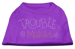 Trouble Maker Rhinestone Shirts Purple XXXL(20)
