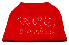 Trouble Maker Rhinestone Shirts Red XXXL(20)