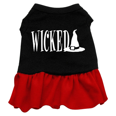 Wicked Screen Print Dress Black with Red XXXL (20)
