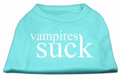 Vampires Suck Screen Print Shirt Aqua XXXL(20)