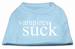 Vampires Suck Screen Print Shirt Baby Blue XXXL(20)