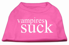 Vampires Suck Screen Print Shirt Bright Pink XXXL(20)