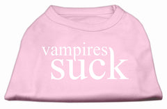 Vampires Suck Screen Print Shirt Light Pink XXXL(20)