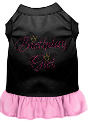 Birthday Girl Rhinestone Dresses Black with Light Pink XXXL 